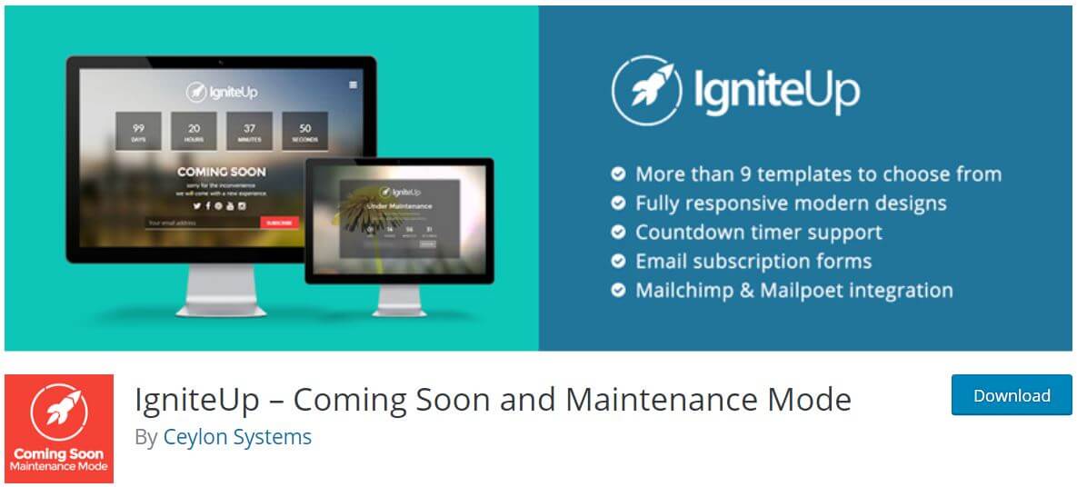 IgniteUp – Coming Soon and Maintenance Mode