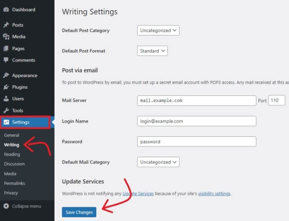 WordPress-writing-settings